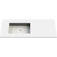 Balmani Tablo Stretto asymmetrisch linkse wastafel matte Solid Surface 120 x 55 cm