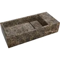 Balmani Mood handenwasser 45 x 20 cm Dark Emperador Marmer
