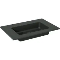 Storke Scuro enkele wastafel mat kwarts 60 x 40 cm