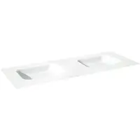 Balmani Tablo Arcato dubbele wastafel matte Solid Surface 150 x 55 cm, exclusief crepine