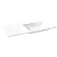 Storke Diva asymmetrisch rechtse wastafel glanzend composiet marmer 100 x 52 cm