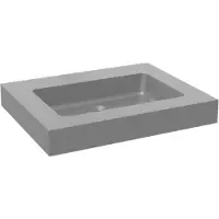 Storke Scuro High enkele wastafel mat kwarts 65 x 52 cm
