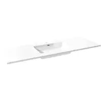 Storke Diva enkele wastafel glanzend composiet marmer 145 x 52 cm