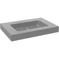 Storke Scuro High enkele wastafel mat kwarts 75 x 52 cm