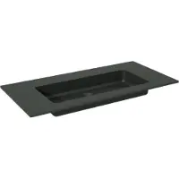 Storke Scuro enkele wastafel mat kwarts 100 x 46 cm