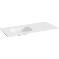 Balmani Tablo Arcato asymmetrisch linkse wastafel matte Solid Surface 120 x 55 cm, inclusief crepine