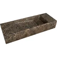 Balmani Mood handenwasser 55 x 20 cm Dark Emperador Marmer