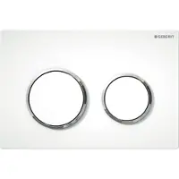 Geberit Omega 20 bedieningsplaat 2-knops front/planchetbediening Wit-Chroom-Wit