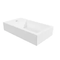 Storke Vida handenwasser 40 x 22 cm Glanzend Wit composiet marmer