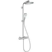 Hansgrohe Crometta S240 thermostatische kraan regendoucheset Glanzend Chroom