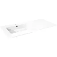 Storke Diva asymmetrisch linkse wastafel glanzend composiet marmer 110 x 52 cm combinatie kast 45 cm