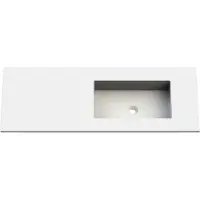 Balmani Tablo Stretto asymmetrisch rechtse wastafel matte Solid Surface 120 x 55 cm