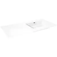 Storke Diva asymmetrisch rechtse wastafel glanzend composiet marmer 110 x 52 cm combinatie kast 45 cm