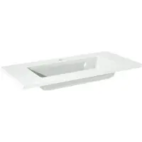 Storke Diva enkele wastafel glanzend composiet marmer 80 x 40 cm