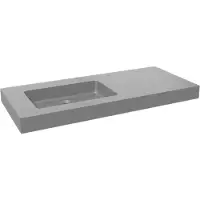 Storke Scuro High asymmetrisch linkse wastafel mat kwarts 120 x 52 cm