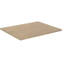 Linie Lado enkel wastafelblad natuur eiken melamine 60 x 46 cm