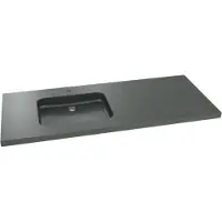 Balmani Napoli asymmetrisch linkse wastafel verzoete graniet 135 x 55 cm