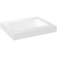 Storke Mata High enkele wastafel matte Solid Surface 65 x 52 cm