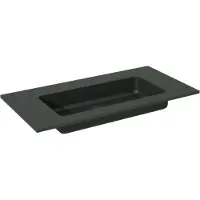 Storke Scuro enkele wastafel mat kwarts 80 x 40 cm