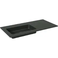 Storke Scuro asymmetrisch linkse wastafel mat kwarts 100 x 46 cm