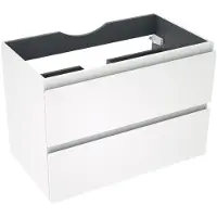 Linie Lado zwevende wastafelonderkast 80 x 46 cm mat wit 2 lades