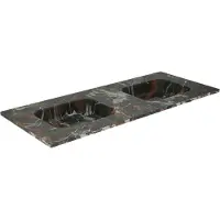Balmani Tablo Arcato dubbele wastafel Portoro Gold marmer 135 x 55 cm