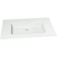 Storke Mata enkele wastafel matte solid surface 85 x 52 cm