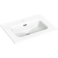 Linie Baro enkele wastafel mat witte porselein 60 x 46 cm