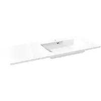 Storke Diva asymmetrisch rechtse wastafel glanzend composiet marmer 120 x 52 cm combinatie kast 35 cm