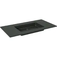 Storke Scuro enkele wastafel mat kwarts 105 x 52 cm