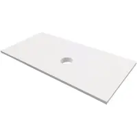Balmani Facetta enkel wastafelblad Mat Witte Solid Surface 42 x 21 cm