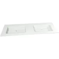 Storke Mata dubbele wastafel matte solid surface 150 x 52 cm