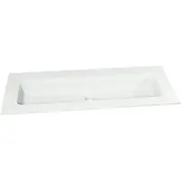Storke Mata enkele wastafel voor 2 kraangaten matte Solid Surface 100 x 40 cm