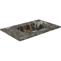 Balmani Tablo Arcato enkele wastafel Portoro Gold marmer 90 x 55 cm