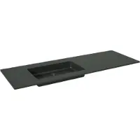 Storke Scuro asymmetrisch linkse wastafel mat kwarts 150 x 52 cm