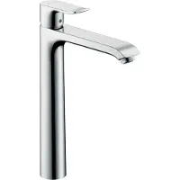 Hansgrohe Metris wastafelkraan highriser 260 met waste chroom