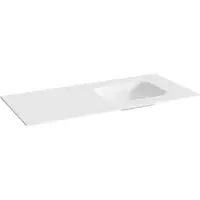 Balmani Tablo Arcato asymmetrisch rechtse wastafel matte Solid Surface 120 x 55 cm, inclusief crepine