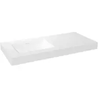 Storke Mata High asymmetrisch linkse wastafel matte Solid Surface 110 x 52 cm