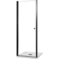 Luca Varess Kuresa douche draaideur 80 x 200 cm helder glas mat zwart profiel