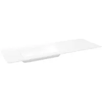 Storke Mata asymmetrisch linkse wastafel matte solid surface 140 x 52 cm combinatie kast 45 cm