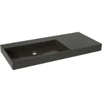 Storke jura asymmetrisch linkse wastafel mat kwarts 100 x 46 cm