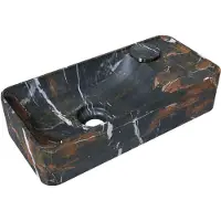 Balmani Fara handenwasser 45 x 22 cm Portoro Gold marmer