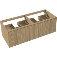 Balmani Fila by Mitra zwevende wastafelonderkast 135 x 55 cm fineer natuur eik 4 lades