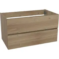 Storke Edge zwevende wastafelonderkast 95 x 52 cm ruwe eik 2 lades