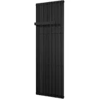 VIPERA Corrason enkele badkamerradiator 60 x 180 cm centrale verwarming mat zwart zijaansluiting 1819W