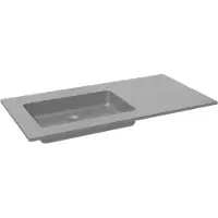 Storke Scuro asymmetrisch linkse wastafel mat kwarts 100 x 52 cm