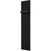 VIPERA Corrason enkele badkamerradiator 40 x 180 cm centrale verwarming mat zwart zijaansluiting 1.212W