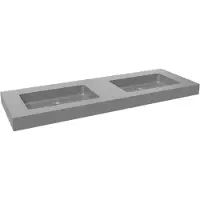 Storke Scuro High dubbele wastafel mat kwarts 150 x 52 cm