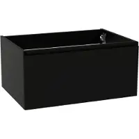Storke Edge zwevende wastafelonderkast 75 x 52 cm mat zwart 1 lade