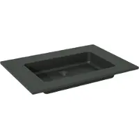 Storke Scuro enkele wastafel mat kwarts 75 x 52 cm